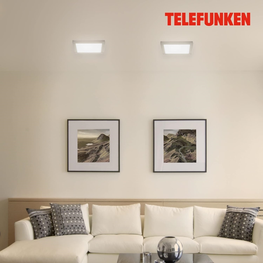 Telefunken 309602TF - Plafoniera dimmerabile RGBW LED/18W/230V 2700-6500K Wi-Fi Tuya