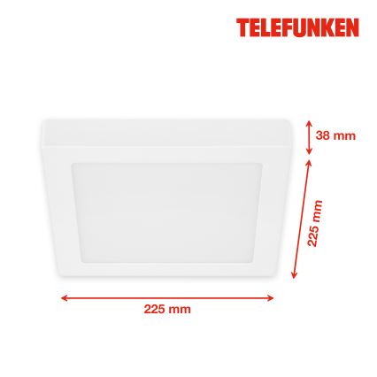 Telefunken 309606TF - Plafoniera dimmerabile RGBW LED/18W/230V 2700-6500K Wi-Fi Tuya