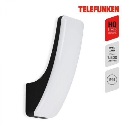 Telefunken 311605TF - Applique a LED da esterno LED/15W/230V IP44 nero