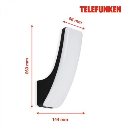 Telefunken 311605TF - Applique a LED da esterno LED/15W/230V IP44 nero