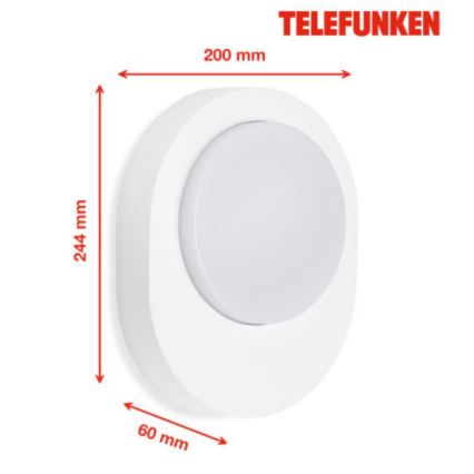 Telefunken 312006TF - Applique a LED da esterno LED/8W/230V IP44 bianco