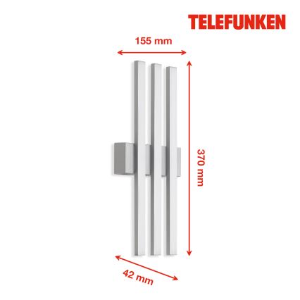 Telefunken 313104TF - Applique a LED da esterno 3xLED/4W/230V IP44