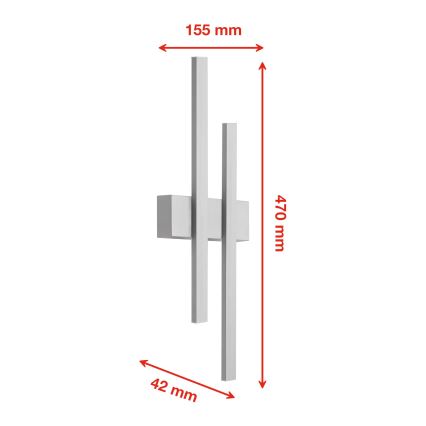 Telefunken 313204TF - Applique da esterno a LED 2xLED/8W/230V IP44