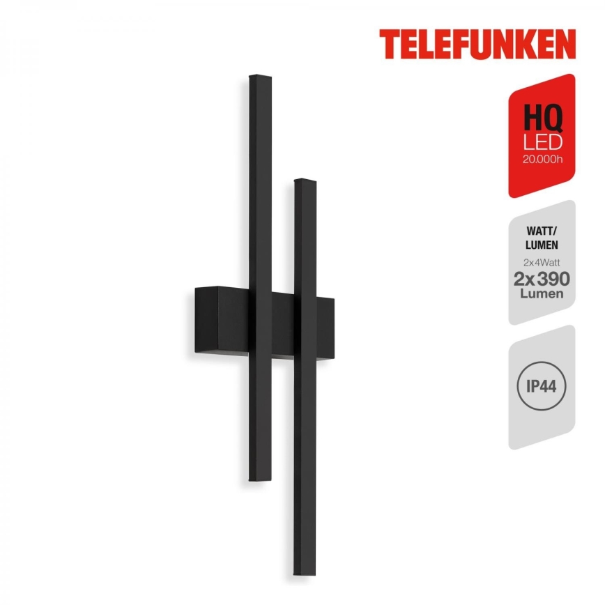 Telefunken 313205TF - Applique da esterno LED 2xLED/4W/230V 4000K IP44