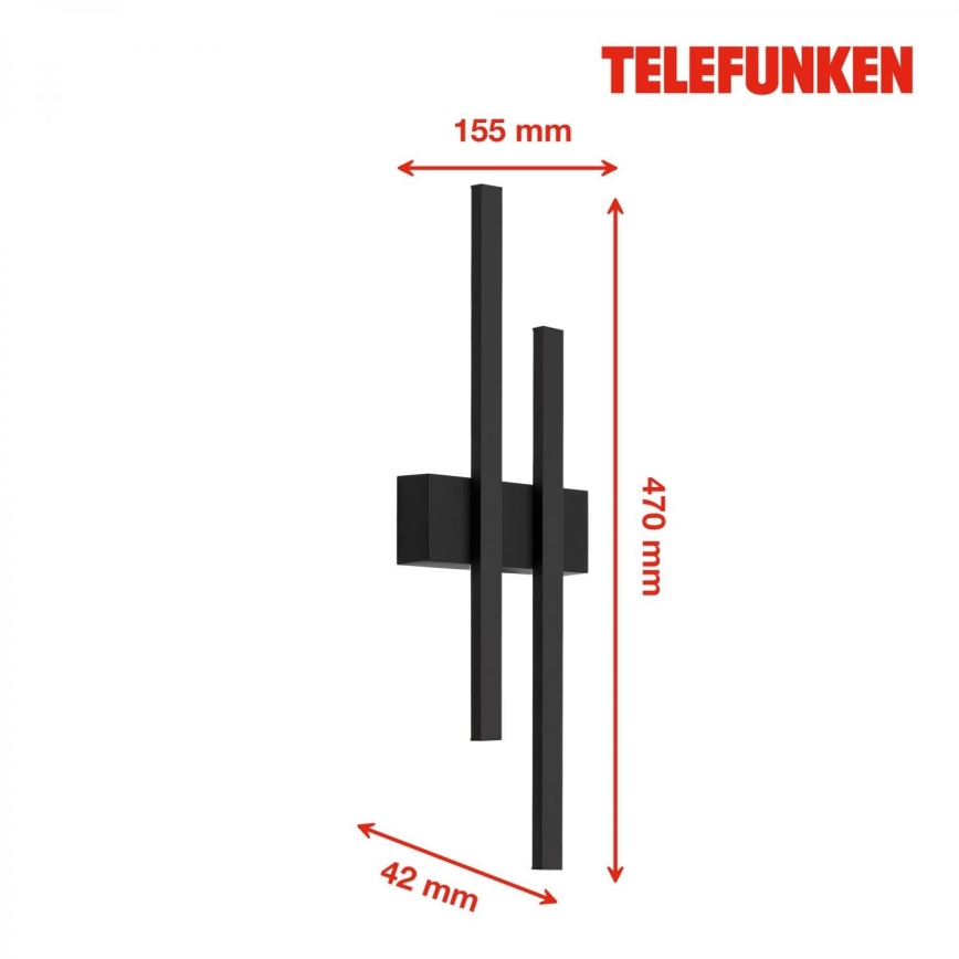 Telefunken 313205TF - Applique da esterno LED 2xLED/4W/230V 4000K IP44