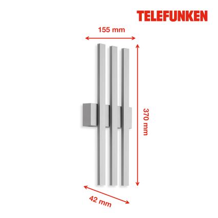 Telefunken 313304TF - Applique a LED da esterno 3xLED/4W/230V IP44