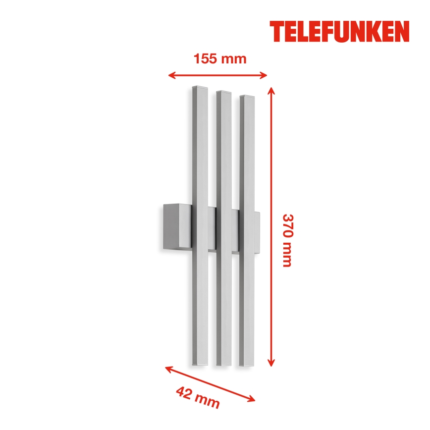 Telefunken 313304TF - Applique a LED da esterno 3xLED/4W/230V IP44