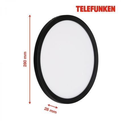 Telefunken 313405TF - Applique da esterno LED/15W/230V IP44, nero