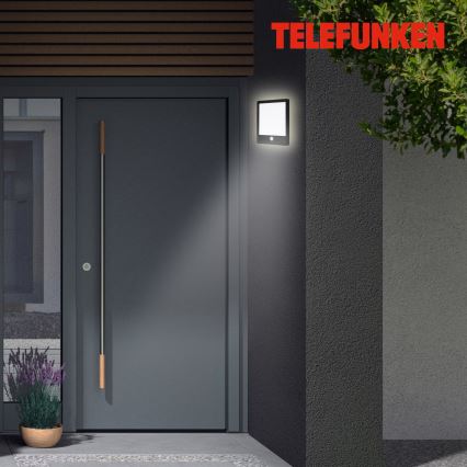 Telefunken 313805TF - Lampada da parete LED da esterno con sensore LED/15W/230V IP44