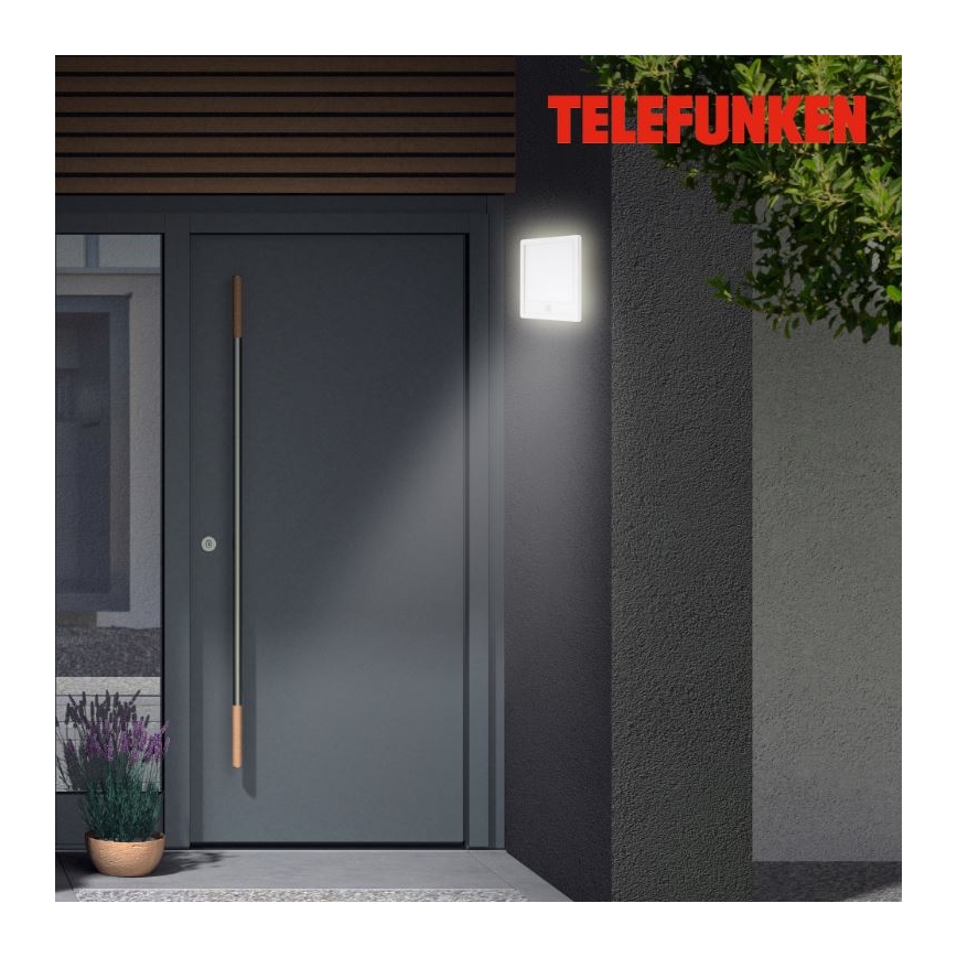 Telefunken 313806TF - LED Applique da esterno con sensore LED/15W/230V IP44