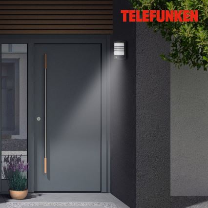 Telefunken 315505TF - LED Applique da esterno con sensore LED/12W/230V IP44 nero
