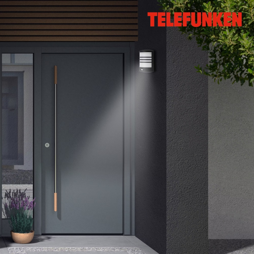 Telefunken 315505TF - LED Applique da esterno con sensore LED/12W/230V IP44 nero