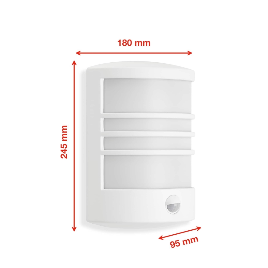 Telefunken 315506TF - Lampada da parete per esterni LED con sensore LED/12W/230V IP44 bianco