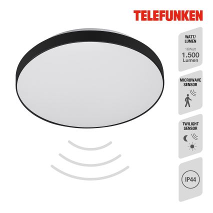 Telefunken 318405TF - Plafoniera LED da bagno con sensore LED/16W/230V IP44 diametro 29 cm