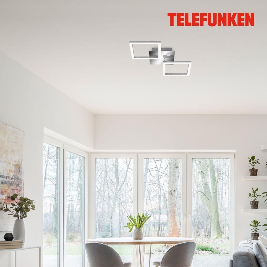 Telefunken 318508TF - Plafoniera LED con sensore FRAME LED/12W/230V 3000K cromo opaco