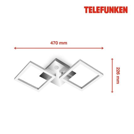 Telefunken 318508TF - Plafoniera LED con sensore FRAME LED/12W/230V 3000K cromo opaco