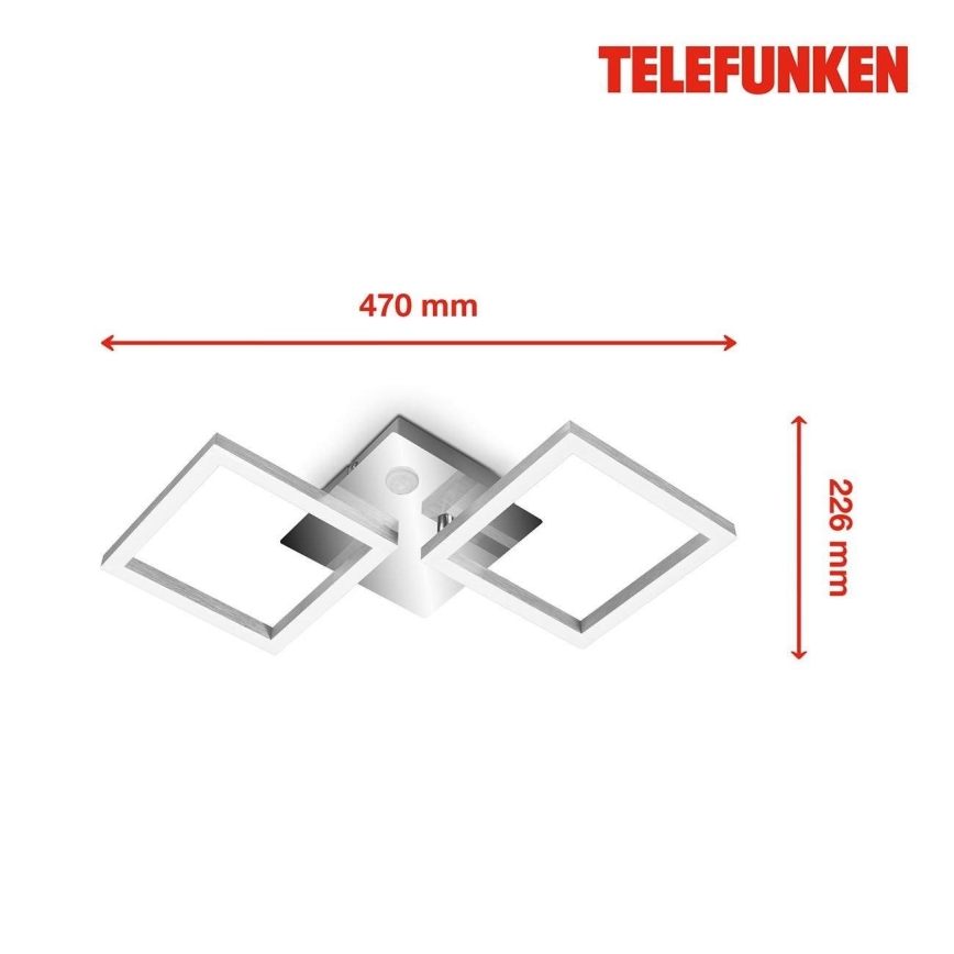 Telefunken 318508TF - Plafoniera LED con sensore FRAME LED/12W/230V 3000K cromo opaco