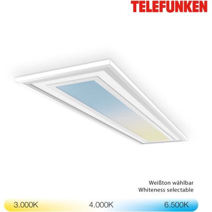 Telefunken 318906TF - Plafoniera LED RGBW dimmerabile LED/24W/230V 3000-6500K 25x100 cm + telecomando