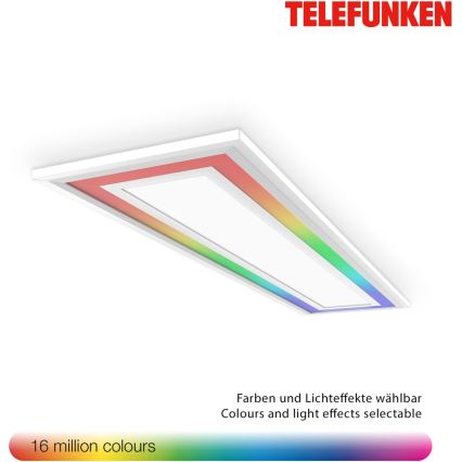 Telefunken 318906TF - Plafoniera LED RGBW dimmerabile LED/24W/230V 3000-6500K 25x100 cm + telecomando