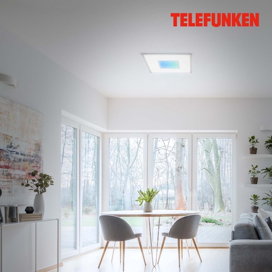 Telefunken 319704TF - Plafoniera LED RGB dimmerabile LED/24W/230V 3000-6500K + telecomando