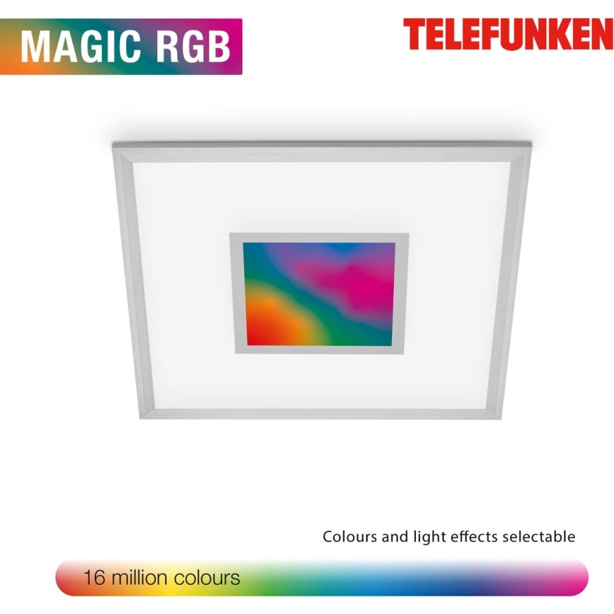 Telefunken 319704TF - Plafoniera LED RGB dimmerabile LED/24W/230V 3000-6500K + telecomando