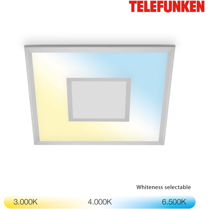 Telefunken 319704TF - Plafoniera LED RGB dimmerabile LED/24W/230V 3000-6500K + telecomando