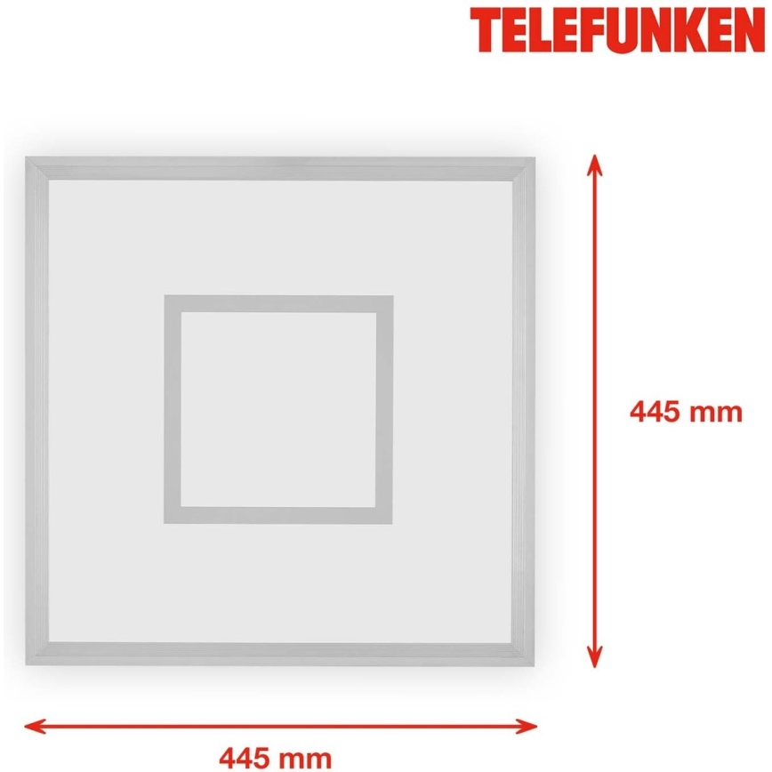 Telefunken 319704TF - Plafoniera LED RGB dimmerabile LED/24W/230V 3000-6500K + telecomando