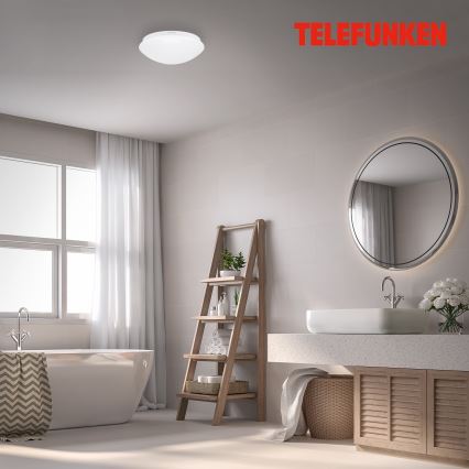 Telefunken 601206TF - Plafoniera LED da bagno con sensore LED/15W/230V IP44 diametro 28 cm