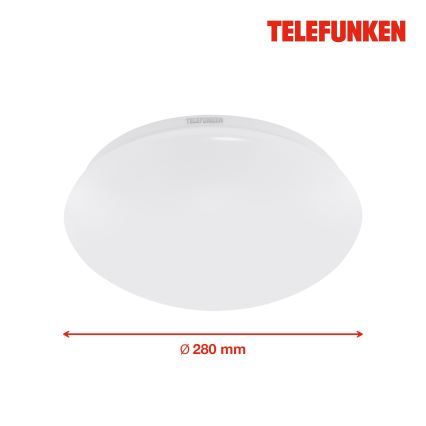 Telefunken 601206TF - Plafoniera LED da bagno con sensore LED/15W/230V IP44 diametro 28 cm