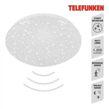 Telefunken 601706TF - Plafoniera LED con sensore LED/12W/230V diametro 27 cm