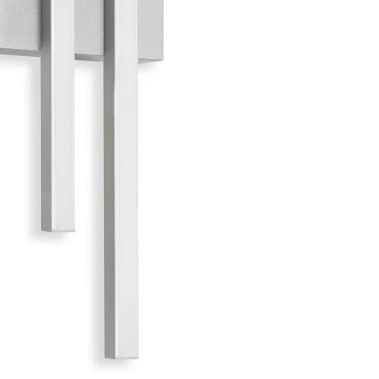 Telefunken - Applique da esterno a LED, 2x LED da 4W, 230V, IP44, argento