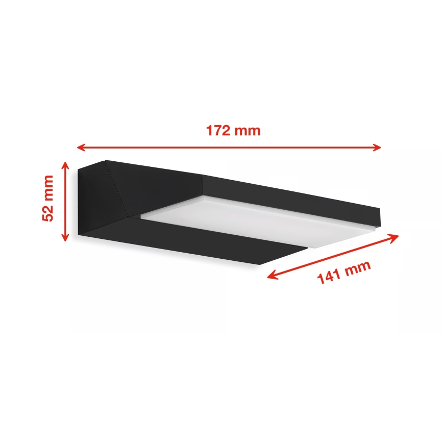 Telefunken - Applique da esterno LED/10W/230V IP44 nero