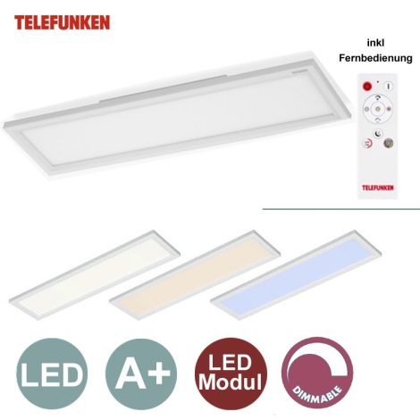 Telefunken - Pannello LED dimmerabile 1xLED/18W/230V + telecomando