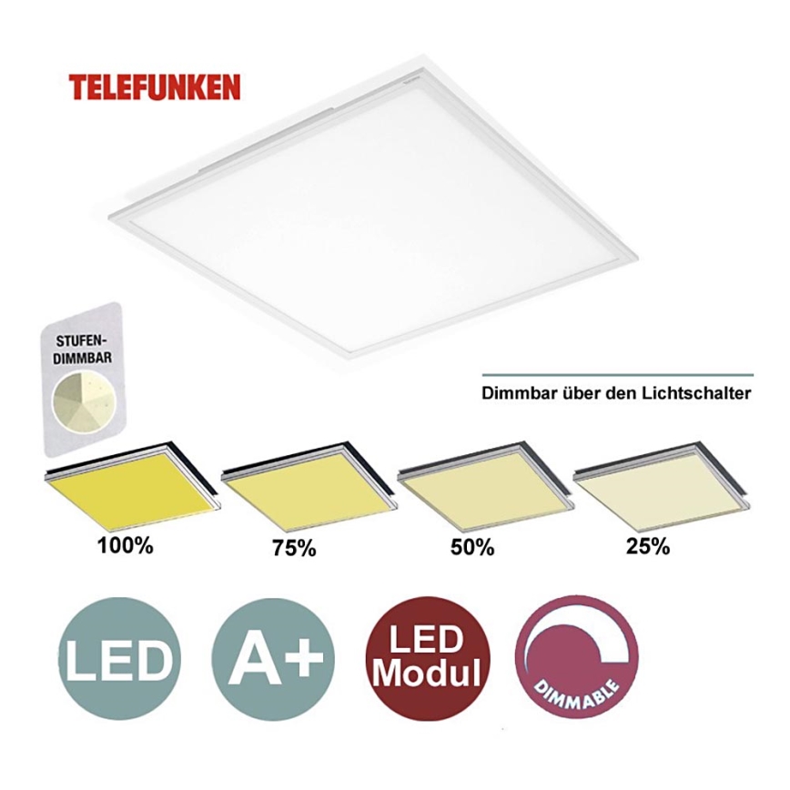 Telefunken - Pannello LED dimmerabile 1xLED/36W/230V