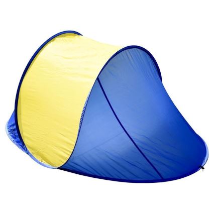 Tenda da spiaggia blu/giallo 120x195 cm