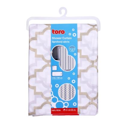 Tenda doccia TORO EASY 178x199 cm bianco/giallo