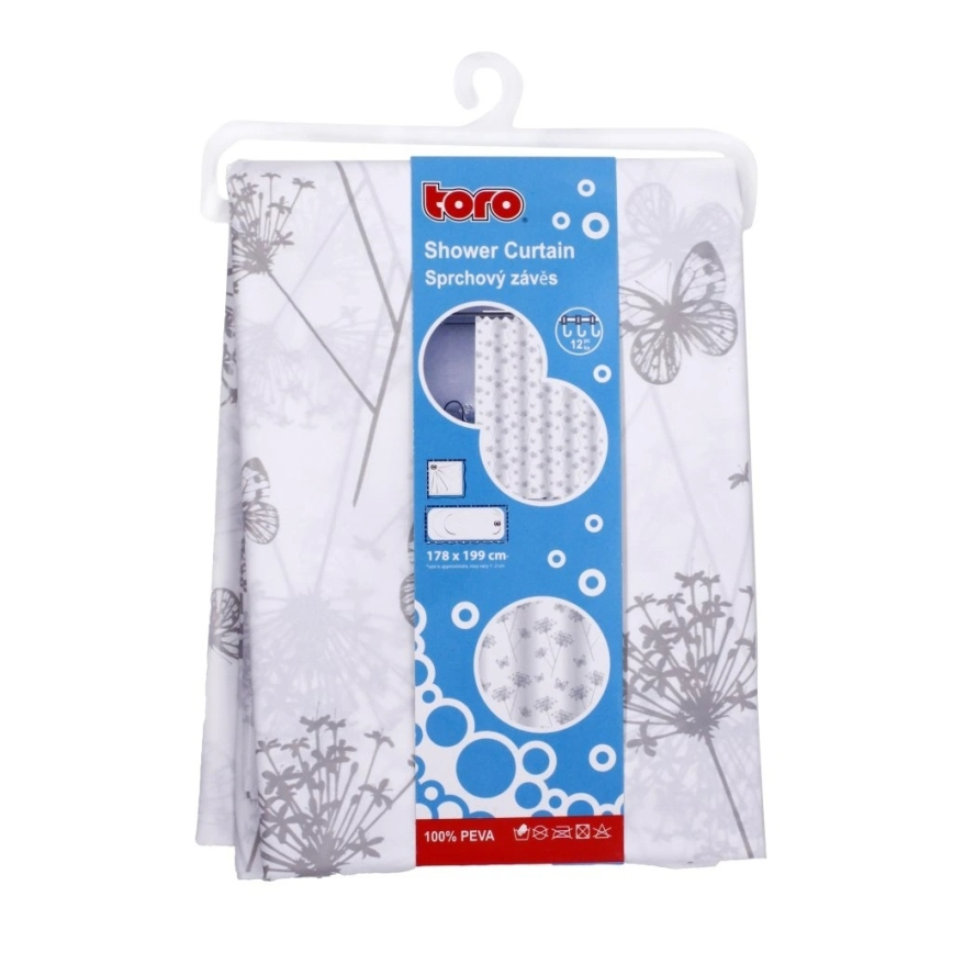 Tenda doccia TORO PREMIUM 178x199 cm fiori