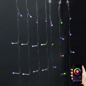 Tenda luminosa a LED RGB 180 LED / 7 modalità, 6 m, IP65, Wi‑Fi Tuya