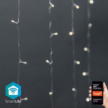 Tenda luminosa LED natalizia 200 LED/11 funzioni 6m IP65 Wi-Fi Tuya da bianco caldo a bianco freddo