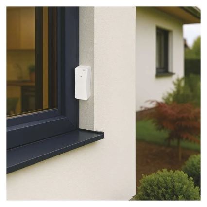 Termometro digitale con igrometro, alimentato da 2 batterie AAA, bianco