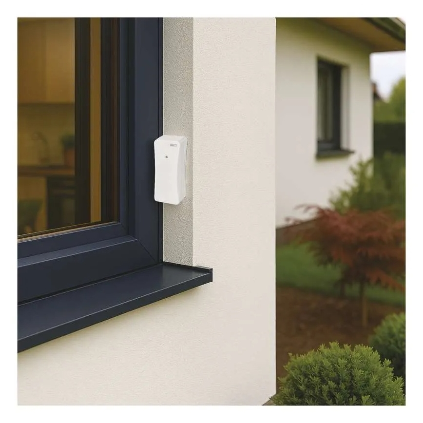 Termometro digitale con igrometro, alimentato da 2 batterie AAA, bianco