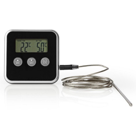 Termometro per carne con display e timer 0-250 °C 1xAAA
