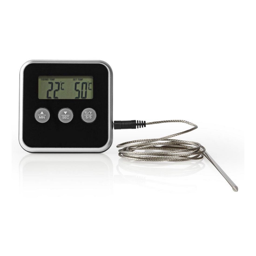 Termometro per carne con display e timer 0-250 °C 1xAAA