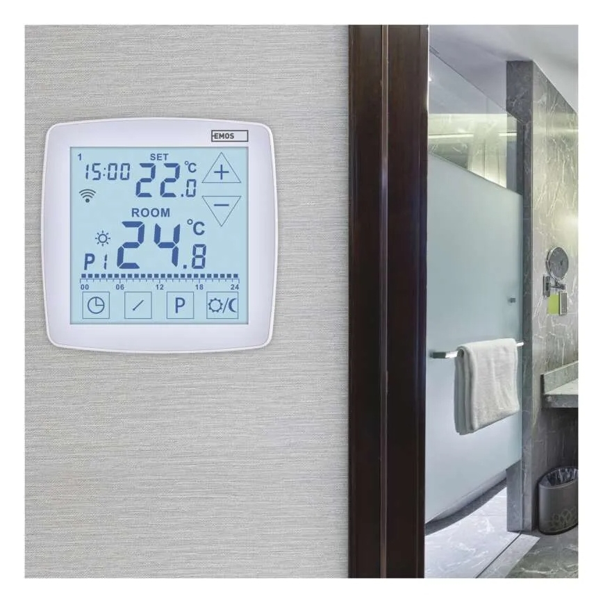 Termostato digitale wireless GoSmart 230V/16A, Wi‑Fi compatibile con Tuya