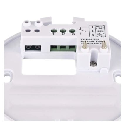Termostato manuale per ambiente 230V/6A 2xAA bianco