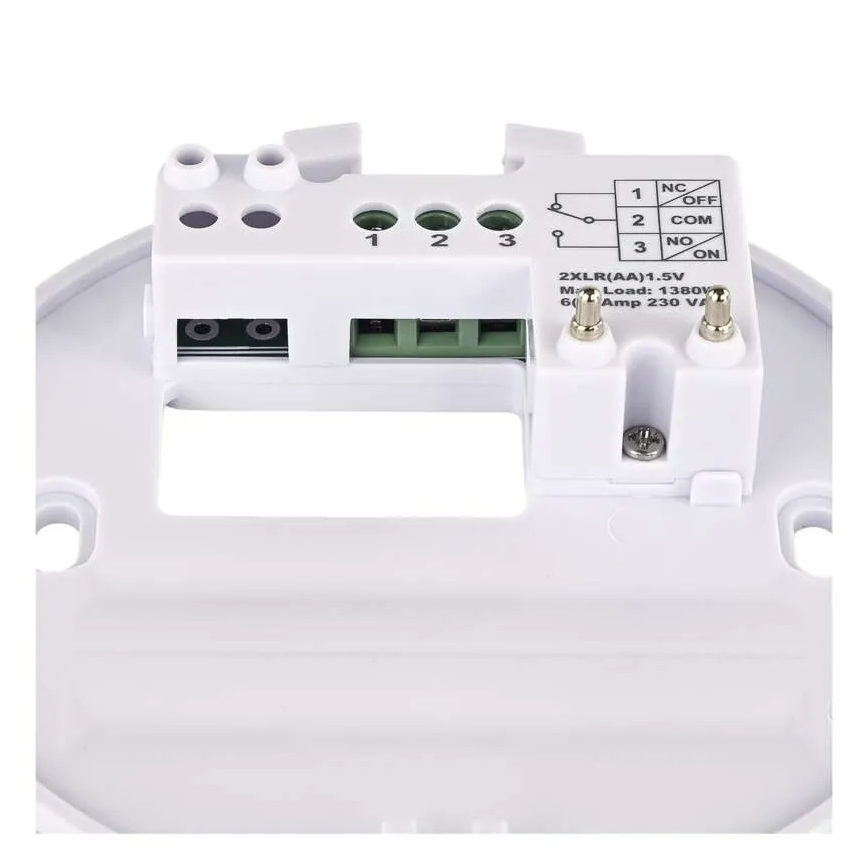 Termostato manuale per ambiente 230V/6A 2xAA bianco