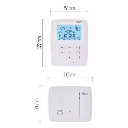 Termostato programmabile 230V+2xAA
