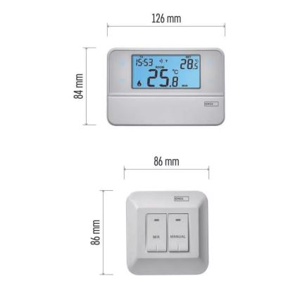 Termostato programmabile 230V + 2xAA