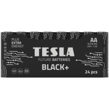 Tesla Batteries - 24 pz Batteria alcalina AA BLACK+ 1,5V