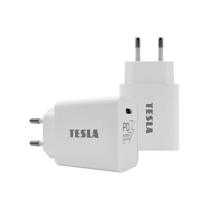 TESLA Electronics - Adattatore a carica rapida Power Delivery 20W bianco